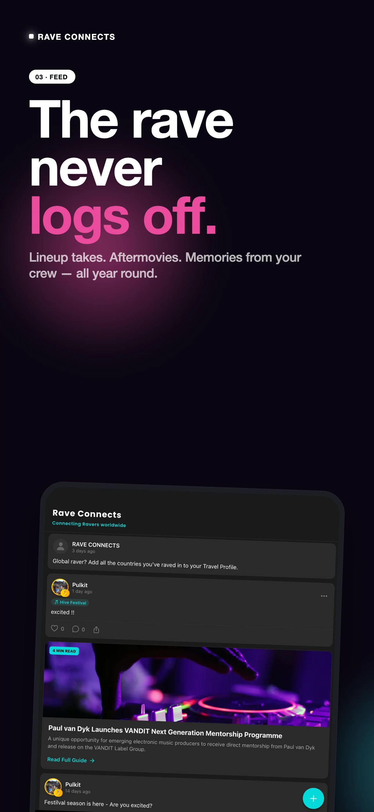Rave Connects: Festival App screenshot