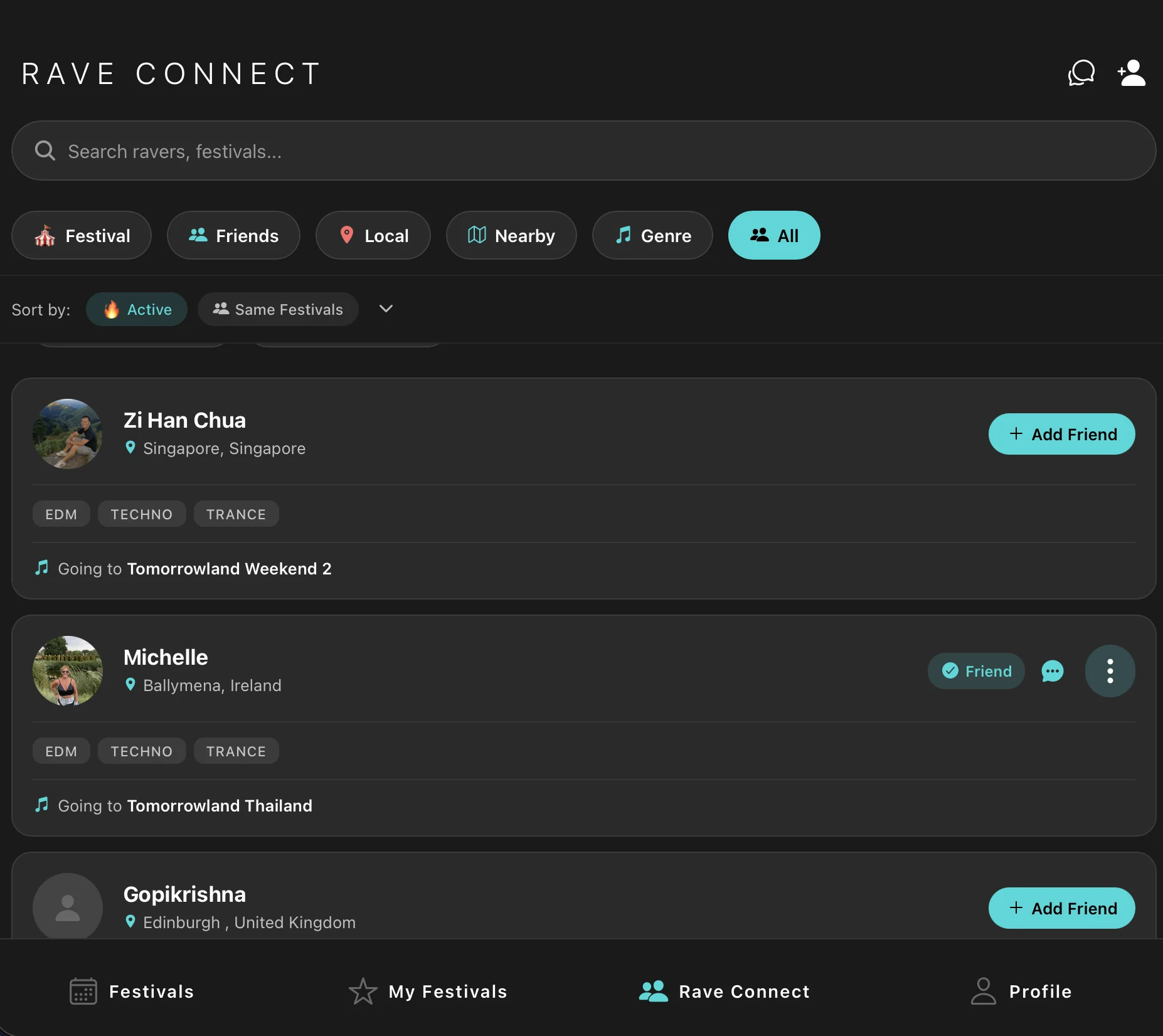 Rave Connects: Festival App screenshot